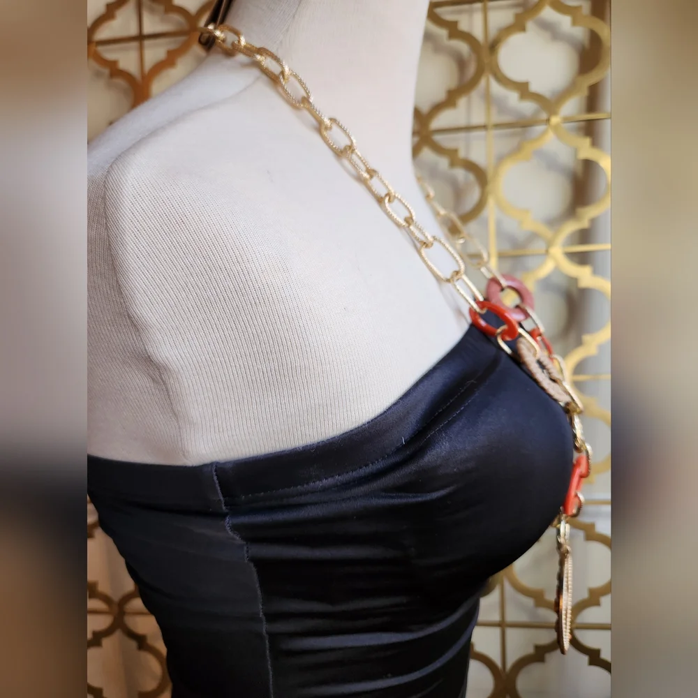 Pleasantly Peach, Tan, Gold & Brown Chain Necklace - Picture 12 of 16